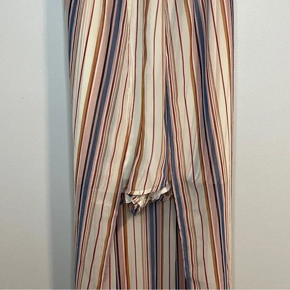 Lily Rose Striped Off Shoulder Shorts Maxi Dress Romper Women's L - Picture 3 of 8
